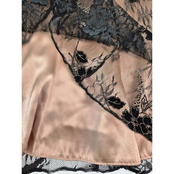 Vintage Patra Womens Skirt S 10 Med Black Lace Velvet Overlay Whimsigoth Witchy - Picture 4 of 10